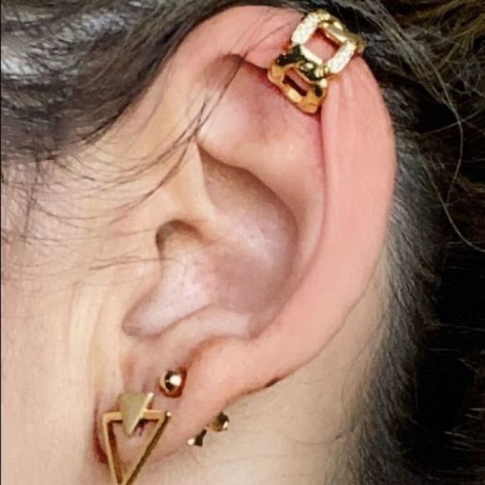 Gold Filled Chunky Link Chain Ear Cuff
